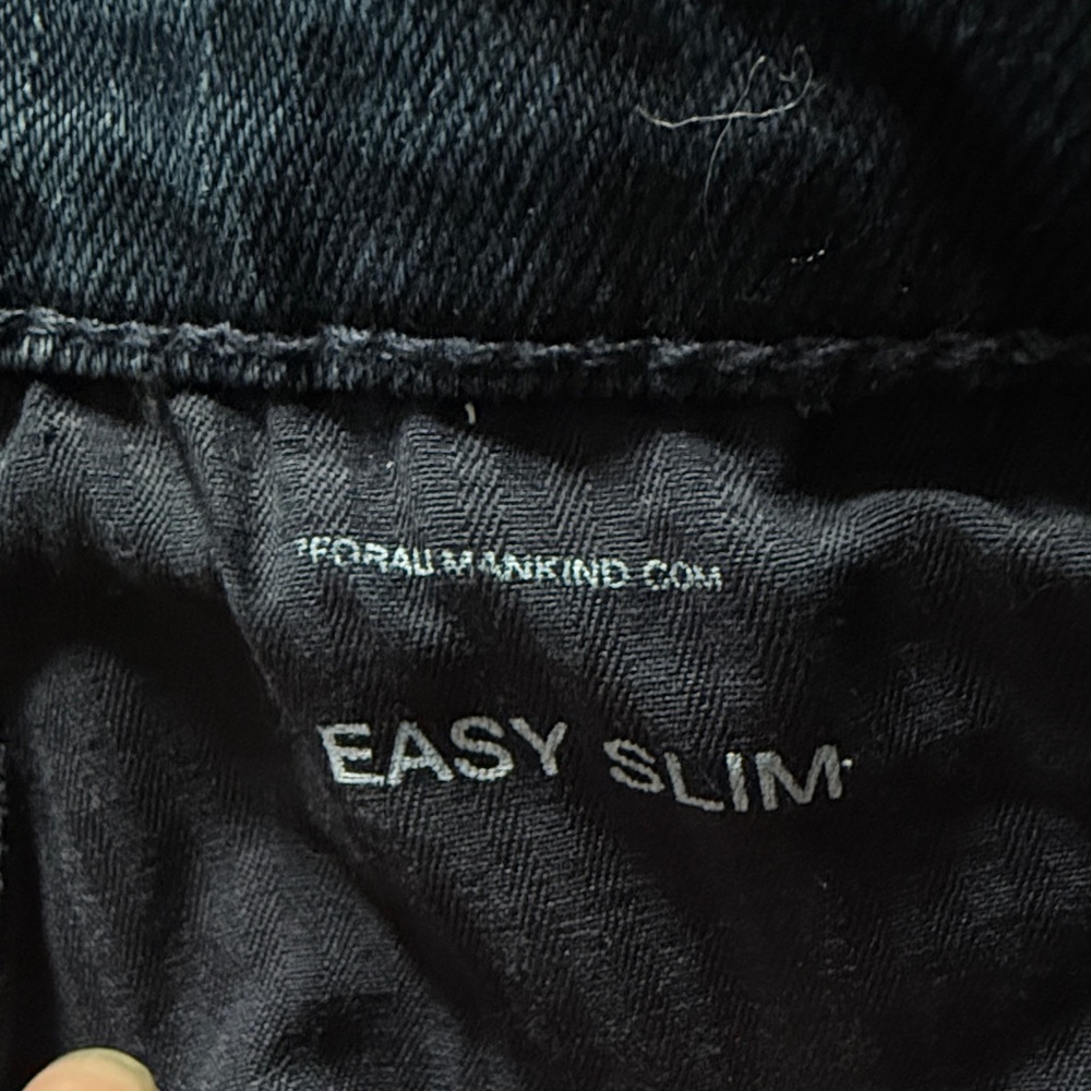 7 For All Mankind Dark Blue Straight Leg Jeans - Picture 7 of 9